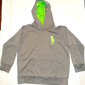 Polo Ralph Lauren Kids Athleisure Hoodie Jacket Heather Gray Size Small